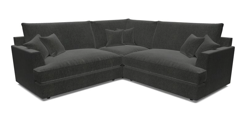 Slingsby Small Fitted Cover Corner Unit LHF & RHF in Two Tone Plain Biscuit.  Loose cover version available