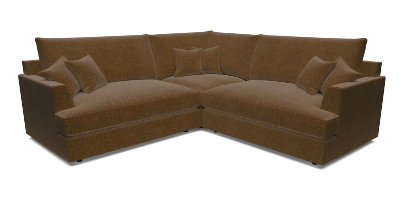 Slingsby Small Fitted Cover Corner Unit LHF & RHF in Two Tone Plain Biscuit.  Loose cover version available