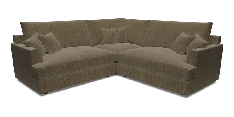 Slingsby Small Fitted Cover Corner Unit LHF & RHF in Two Tone Plain Biscuit.  Loose cover version available