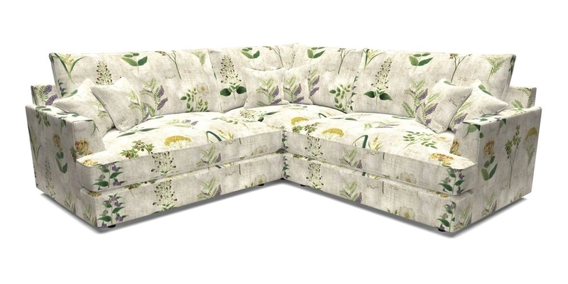 Slingsby Small Fitted Cover Corner Unit LHF & RHF in Two Tone Plain Biscuit.  Loose cover version available