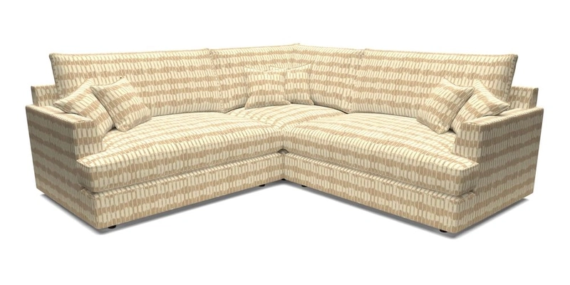 Slingsby Small Fitted Cover Corner Unit LHF & RHF in Two Tone Plain Biscuit.  Loose cover version available