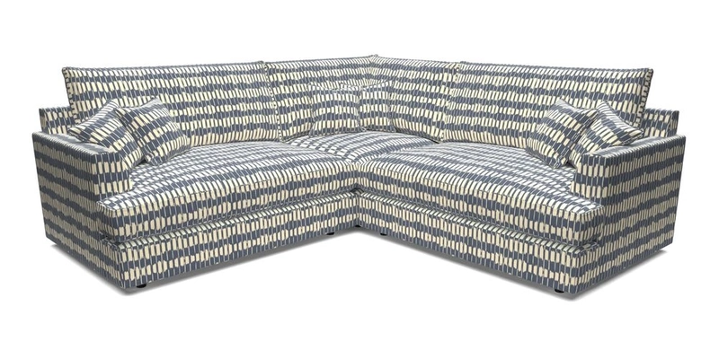 Slingsby Small Fitted Cover Corner Unit LHF & RHF in Two Tone Plain Biscuit.  Loose cover version available