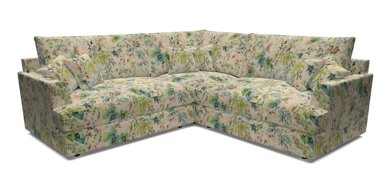 Slingsby Small Fitted Cover Corner Unit LHF & RHF in Two Tone Plain Biscuit.  Loose cover version available