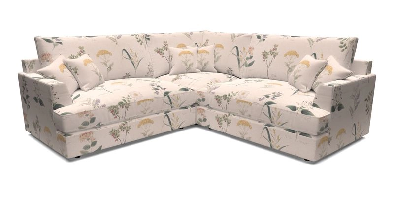 Slingsby Small Fitted Cover Corner Unit LHF & RHF in Two Tone Plain Biscuit.  Loose cover version available