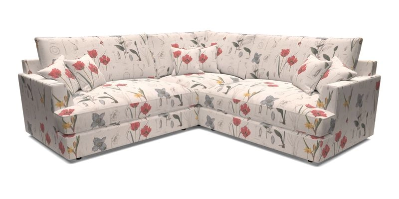 Slingsby Small Fitted Cover Corner Unit LHF & RHF in Two Tone Plain Biscuit.  Loose cover version available