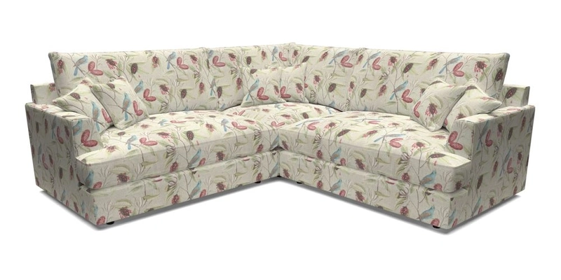 Slingsby Small Fitted Cover Corner Unit LHF & RHF in Two Tone Plain Biscuit.  Loose cover version available