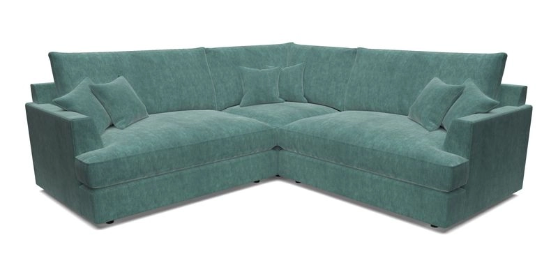 Slingsby Small Fitted Cover Corner Unit LHF & RHF in Two Tone Plain Biscuit.  Loose cover version available