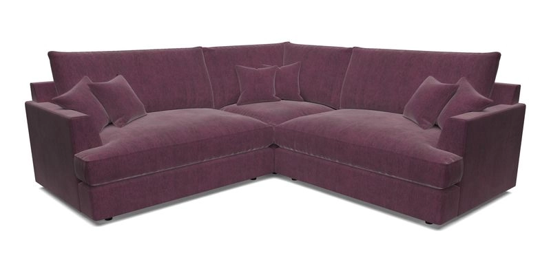 Slingsby Small Fitted Cover Corner Unit LHF & RHF in Two Tone Plain Biscuit.  Loose cover version available