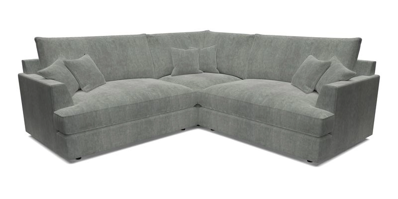 Slingsby Small Fitted Cover Corner Unit LHF & RHF in Two Tone Plain Biscuit.  Loose cover version available