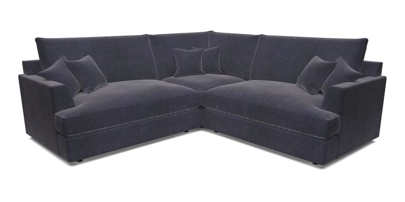 Slingsby Small Fitted Cover Corner Unit LHF & RHF in Two Tone Plain Biscuit.  Loose cover version available