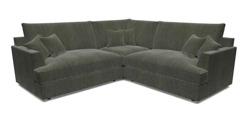 Slingsby Small Fitted Cover Corner Unit LHF & RHF in Two Tone Plain Biscuit.  Loose cover version available