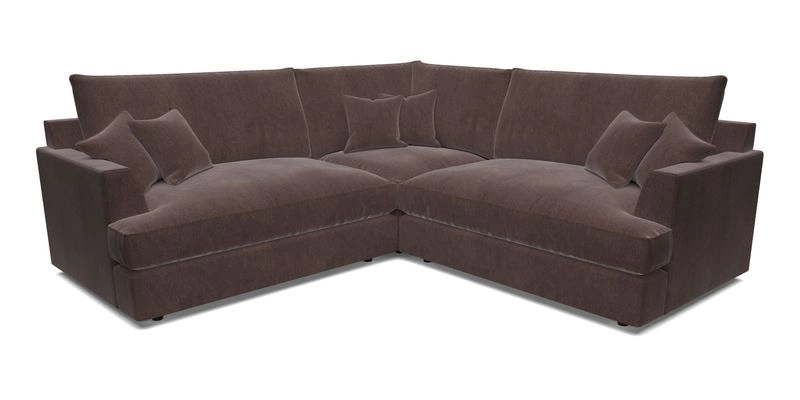 Slingsby Small Fitted Cover Corner Unit LHF & RHF in Two Tone Plain Biscuit.  Loose cover version available