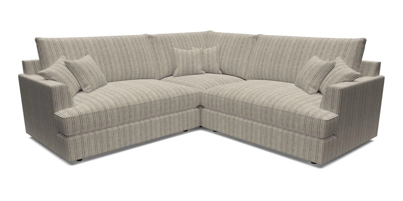 Slingsby Small Fitted Cover Corner Unit LHF & RHF in Two Tone Plain Biscuit.  Loose cover version available