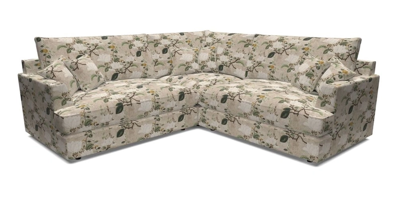 Slingsby Small Fitted Cover Corner Unit LHF & RHF in Two Tone Plain Biscuit.  Loose cover version available