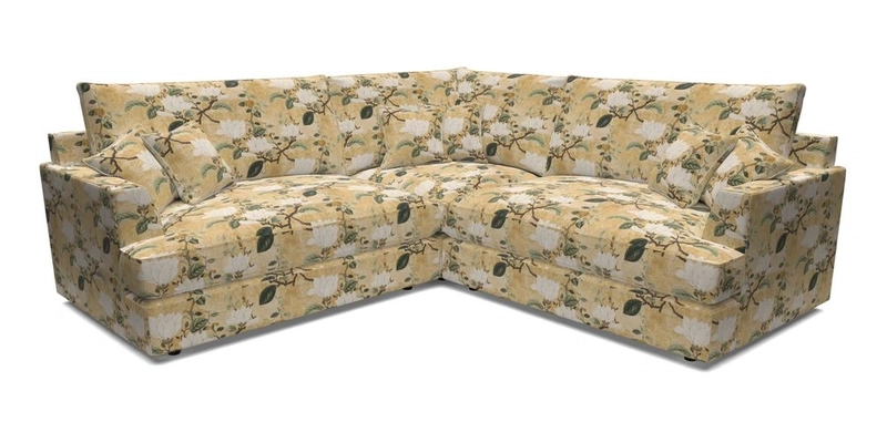 Slingsby Small Fitted Cover Corner Unit LHF & RHF in Two Tone Plain Biscuit.  Loose cover version available