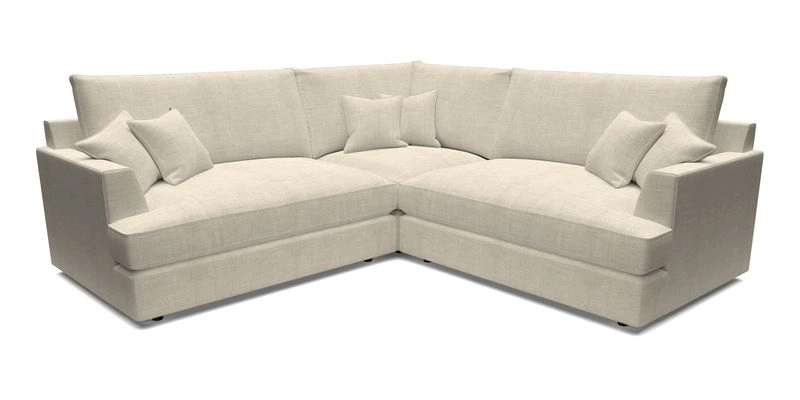 Slingsby Small Fitted Cover Corner Unit LHF & RHF in Two Tone Plain Biscuit.  Loose cover version available