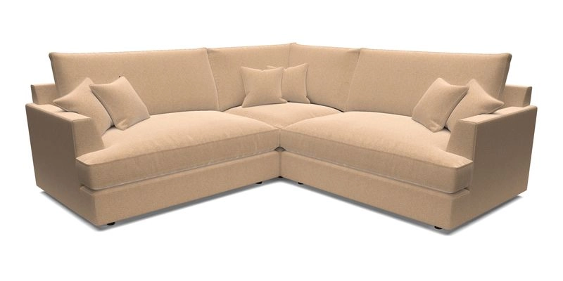 Slingsby Small Fitted Cover Corner Unit LHF & RHF in Two Tone Plain Biscuit.  Loose cover version available