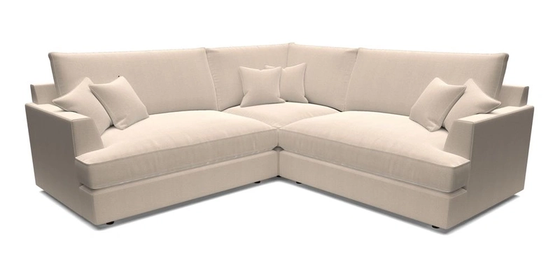 Slingsby Small Fitted Cover Corner Unit LHF & RHF in Two Tone Plain Biscuit.  Loose cover version available