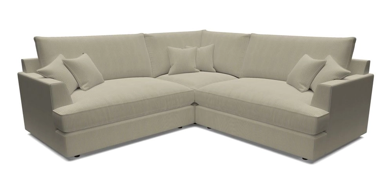 Slingsby Small Fitted Cover Corner Unit LHF & RHF in Two Tone Plain Biscuit.  Loose cover version available