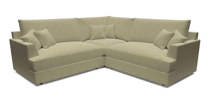 Slingsby Small Fitted Cover Corner Unit LHF & RHF in Two Tone Plain Biscuit.  Loose cover version available