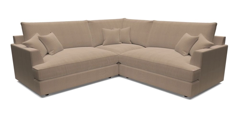 Slingsby Small Fitted Cover Corner Unit LHF & RHF in Two Tone Plain Biscuit.  Loose cover version available