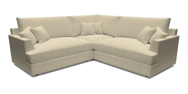 Slingsby Small Fitted Cover Corner Unit LHF & RHF in Two Tone Plain Biscuit.  Loose cover version available