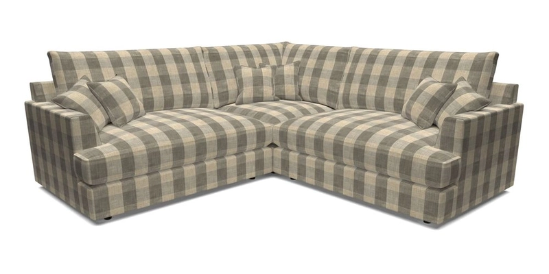 Slingsby Small Fitted Cover Corner Unit LHF & RHF in Two Tone Plain Biscuit.  Loose cover version available