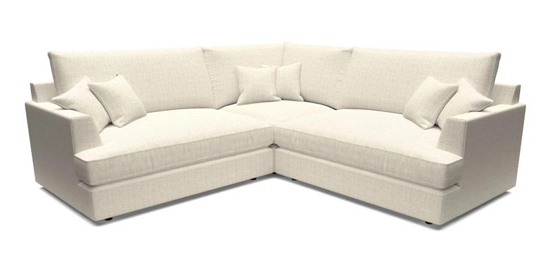 Slingsby Small Fitted Cover Corner Unit LHF & RHF in Two Tone Plain Biscuit.  Loose cover version available