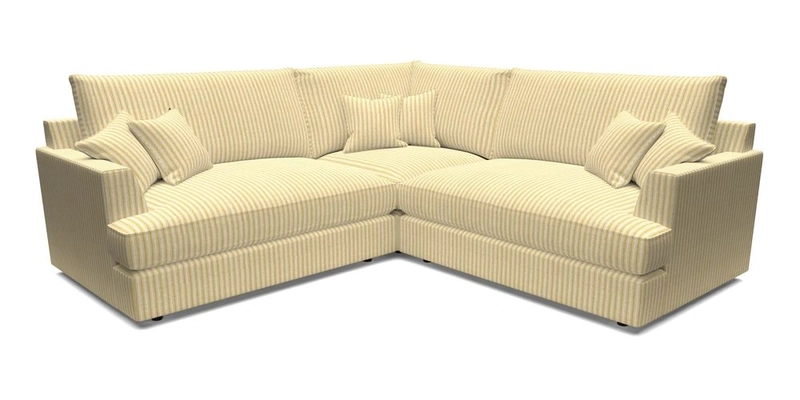 Slingsby Small Fitted Cover Corner Unit LHF & RHF in Two Tone Plain Biscuit.  Loose cover version available