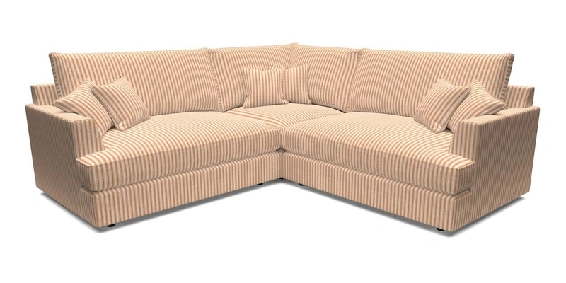 Slingsby Small Fitted Cover Corner Unit LHF & RHF in Two Tone Plain Biscuit.  Loose cover version available