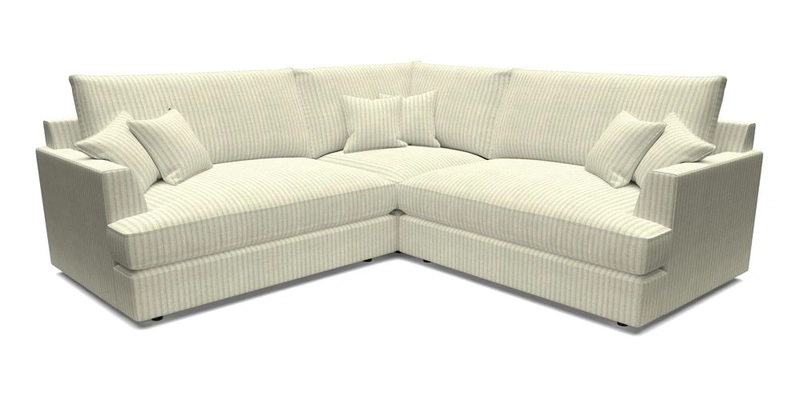 Slingsby Small Fitted Cover Corner Unit LHF & RHF in Two Tone Plain Biscuit.  Loose cover version available