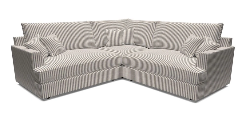 Slingsby Small Fitted Cover Corner Unit LHF & RHF in Two Tone Plain Biscuit.  Loose cover version available