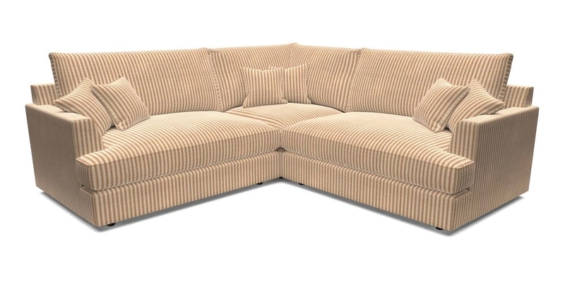 Slingsby Small Fitted Cover Corner Unit LHF & RHF in Two Tone Plain Biscuit.  Loose cover version available