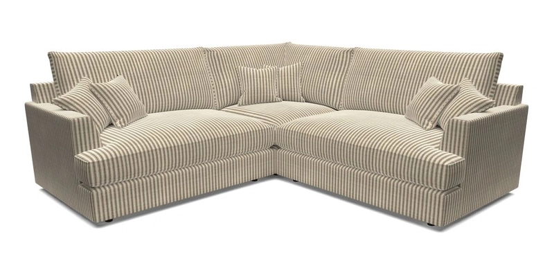 Slingsby Small Fitted Cover Corner Unit LHF & RHF in Two Tone Plain Biscuit.  Loose cover version available