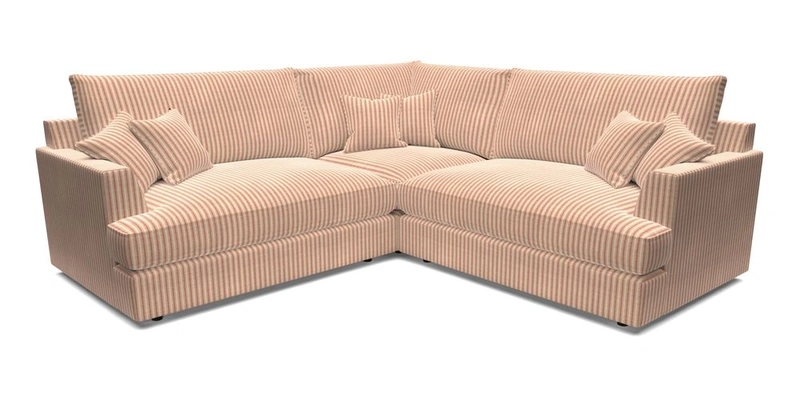 Slingsby Small Fitted Cover Corner Unit LHF & RHF in Two Tone Plain Biscuit.  Loose cover version available