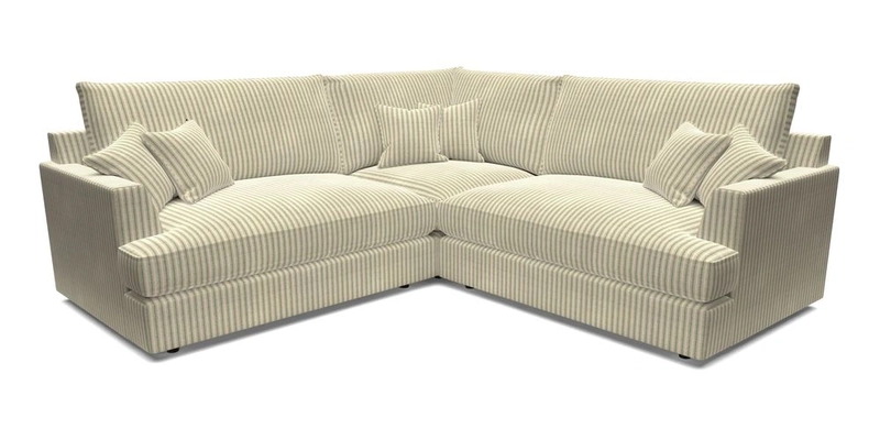 Slingsby Small Fitted Cover Corner Unit LHF & RHF in Two Tone Plain Biscuit.  Loose cover version available