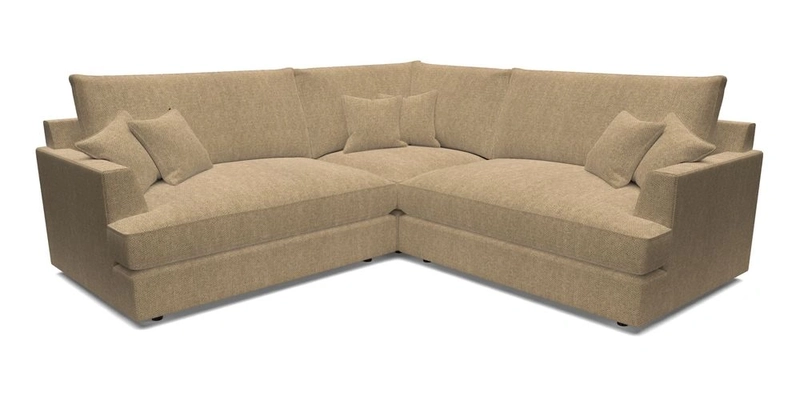 Slingsby Small Fitted Cover Corner Unit LHF & RHF in Two Tone Plain Biscuit.  Loose cover version available