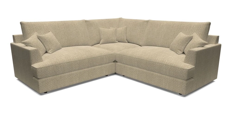 Slingsby Small Fitted Cover Corner Unit LHF & RHF in Two Tone Plain Biscuit.  Loose cover version available