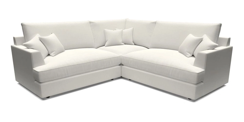 Slingsby Small Fitted Cover Corner Unit LHF & RHF in Two Tone Plain Biscuit.  Loose cover version available