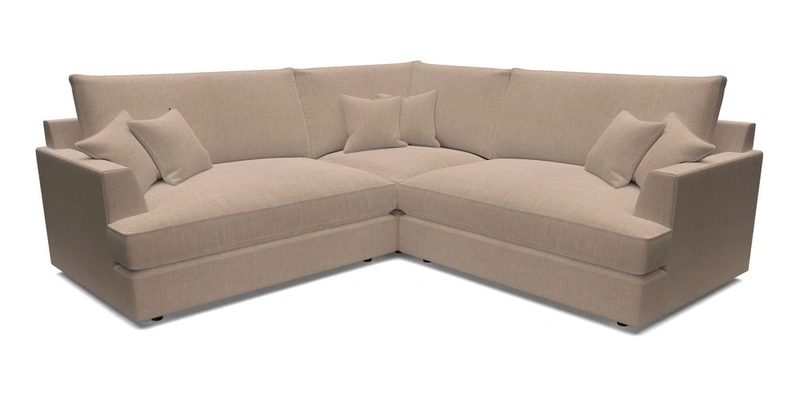 Slingsby Small Fitted Cover Corner Unit LHF & RHF in Two Tone Plain Biscuit.  Loose cover version available