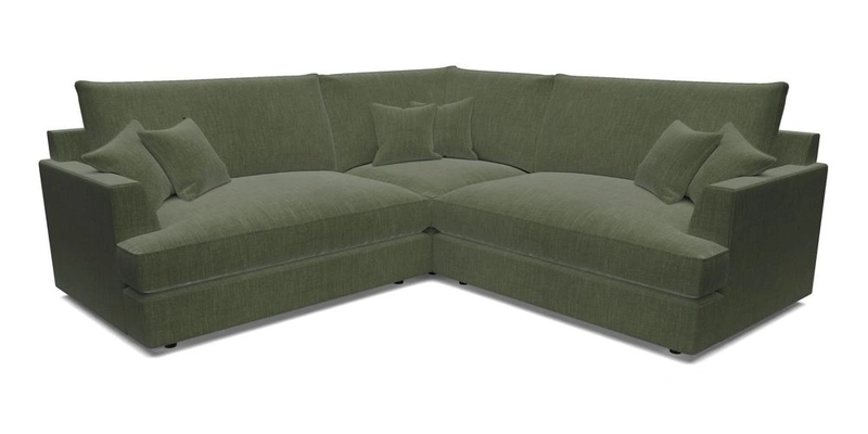 Slingsby Small Fitted Cover Corner Unit LHF & RHF in Two Tone Plain Biscuit.  Loose cover version available