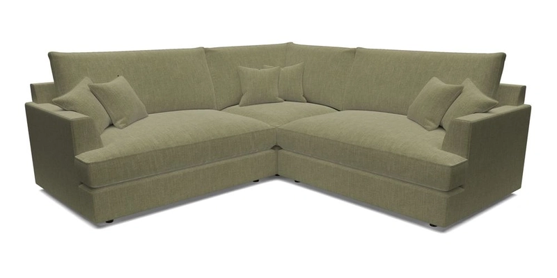 Slingsby Small Fitted Cover Corner Unit LHF & RHF in Two Tone Plain Biscuit.  Loose cover version available