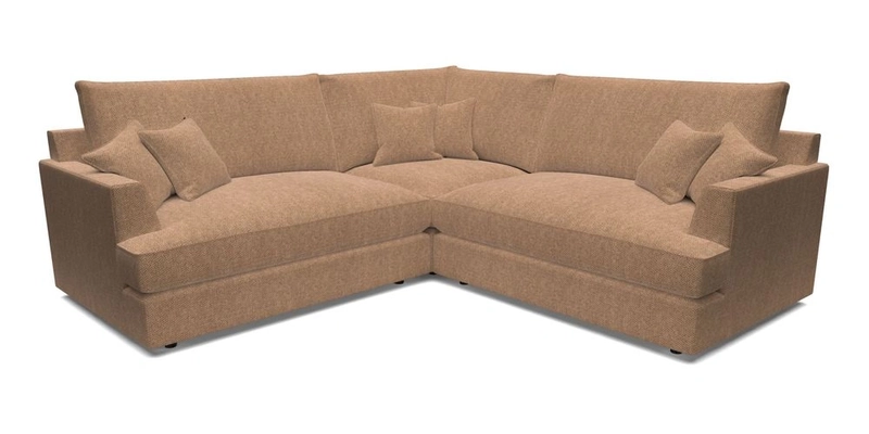 Slingsby Small Fitted Cover Corner Unit LHF & RHF in Two Tone Plain Biscuit.  Loose cover version available