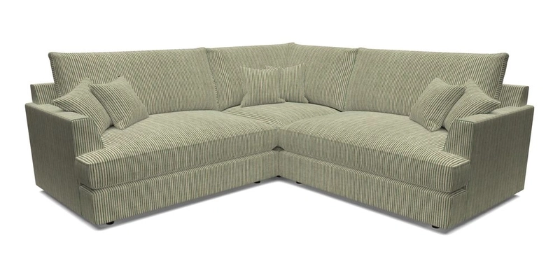 Slingsby Small Fitted Cover Corner Unit LHF & RHF in Two Tone Plain Biscuit.  Loose cover version available