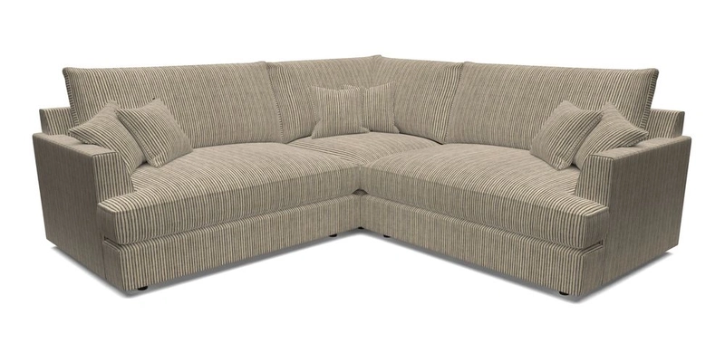 Slingsby Small Fitted Cover Corner Unit LHF & RHF in Two Tone Plain Biscuit.  Loose cover version available