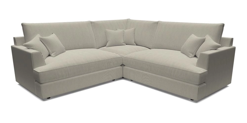 Slingsby Small Fitted Cover Corner Unit LHF & RHF in Two Tone Plain Biscuit.  Loose cover version available