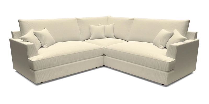 Slingsby Small Fitted Cover Corner Unit LHF & RHF in Two Tone Plain Biscuit.  Loose cover version available