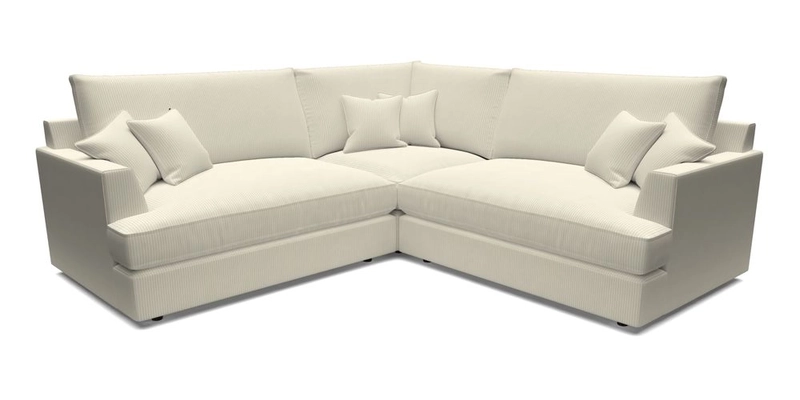 Slingsby Small Fitted Cover Corner Unit LHF & RHF in Two Tone Plain Biscuit.  Loose cover version available