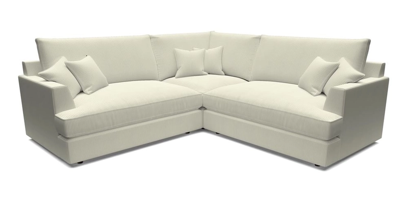 Slingsby Small Fitted Cover Corner Unit LHF & RHF in Two Tone Plain Biscuit.  Loose cover version available