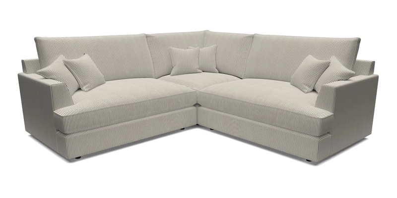 Slingsby Small Fitted Cover Corner Unit LHF & RHF in Two Tone Plain Biscuit.  Loose cover version available